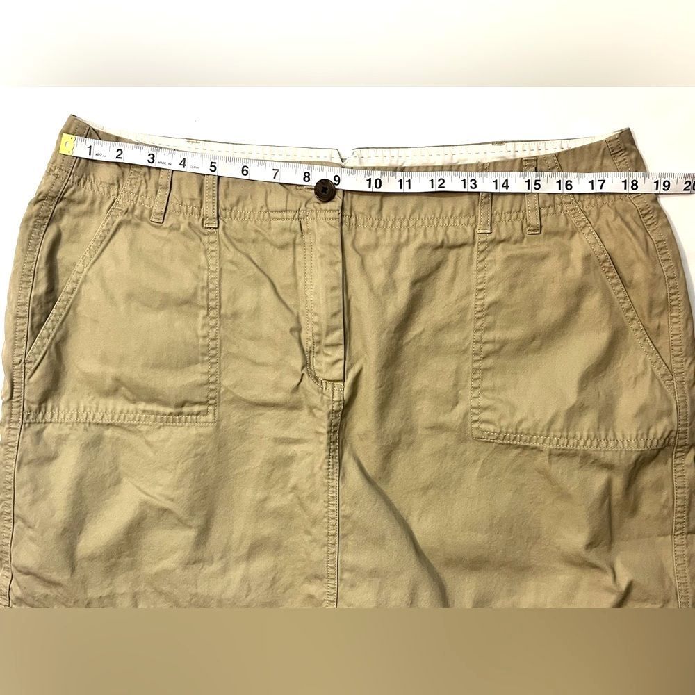 Lands End Women’s Tan Skirt Casual Skirt with Shorts Skort Size 16P - Picture 13 of 14